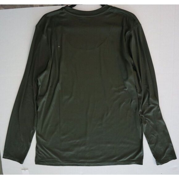 Cuddl Duds Mens Sz M Dk Olive Green Far-Infrared Enhance L/S Pajama Crewneck Tee - Picture 7 of 8